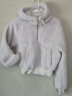 Lululemon Oh So Sherpa Half Zip Hoodie Trench Teddy Fleece Size 2
